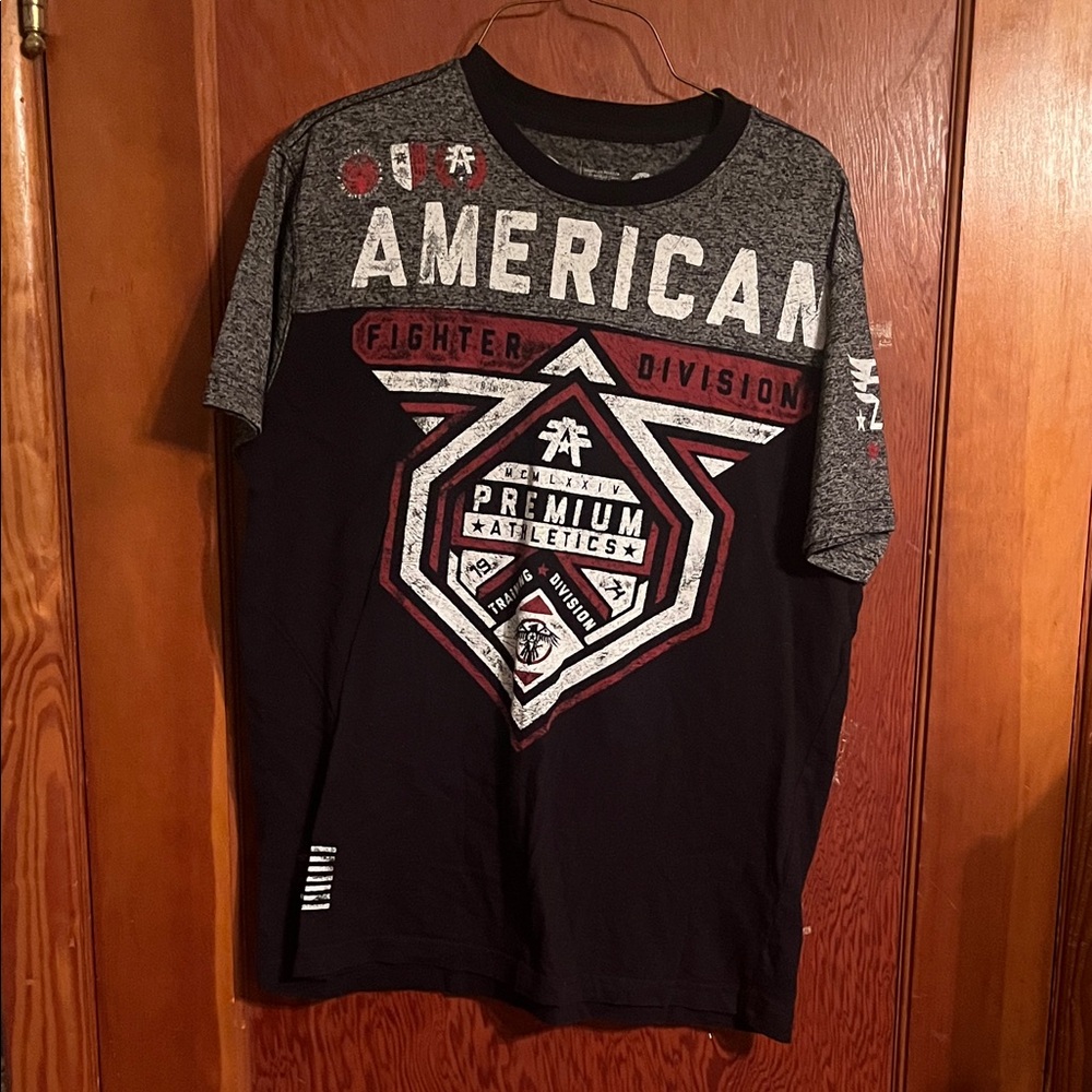 American Fighter Charcoal and Black Tee